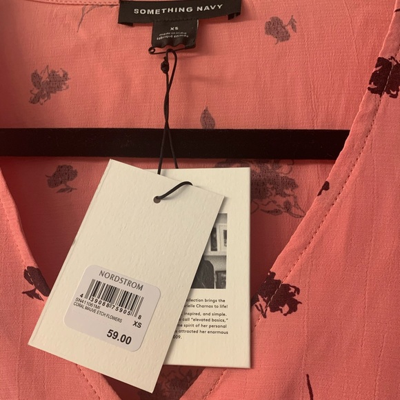 Pink Floral Something Navy Easy Woven Top - Picture 10 of 10